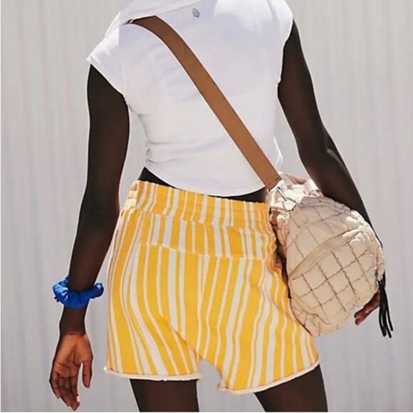 🆕Free People "All Star Stripe" Shorts in Clementine White SZ S NWOT - Picture 7 of 7